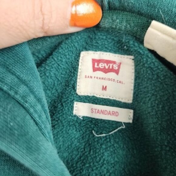 Levis Hoodie Womens Medium Pullover Standard Fit Sweatshirt Pocket Hooded Casual - Picture 6 of 9